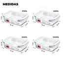 [ÚLTIMAS UNIDADES] Kit Potes de Vidro Hermético Retangular 10 Unidades
